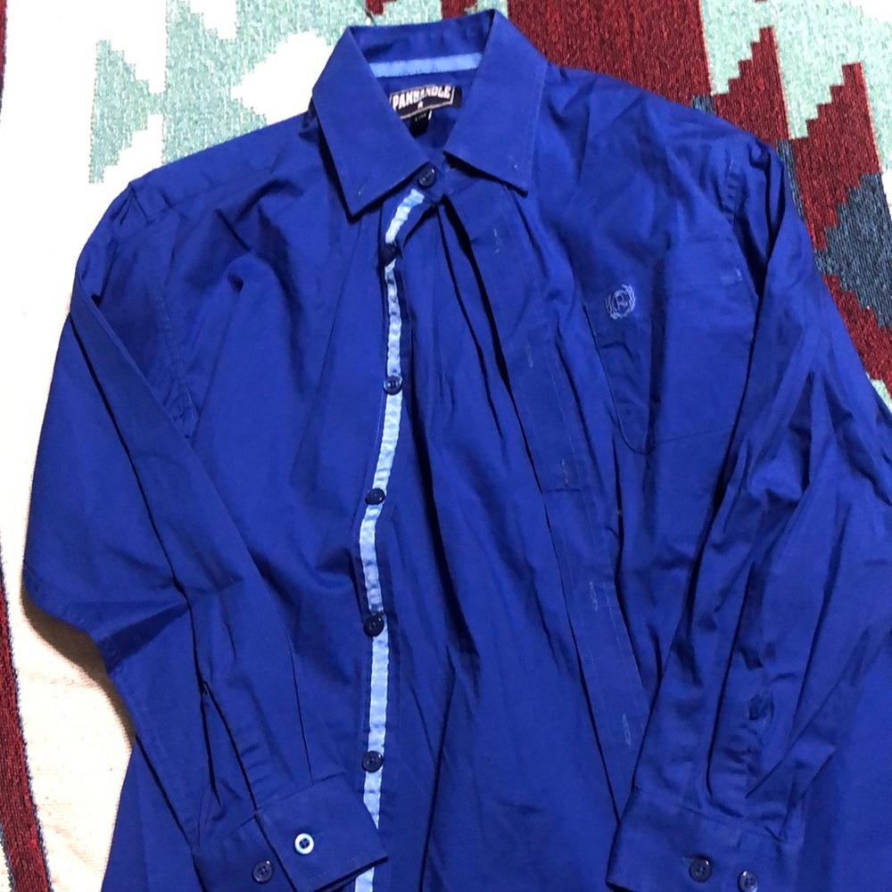 Beautiful blue button down shirt